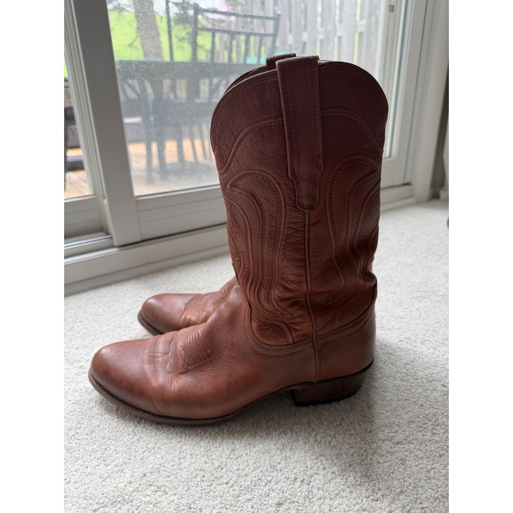 Tecovas Mens The Cartwright Leather Cowboy Boots Round Toe Handmade Size 13